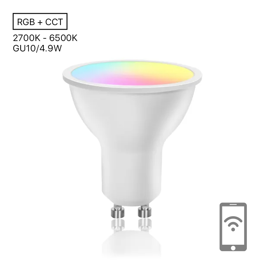 wB LED WiFi inteligente GU10 4,9 W