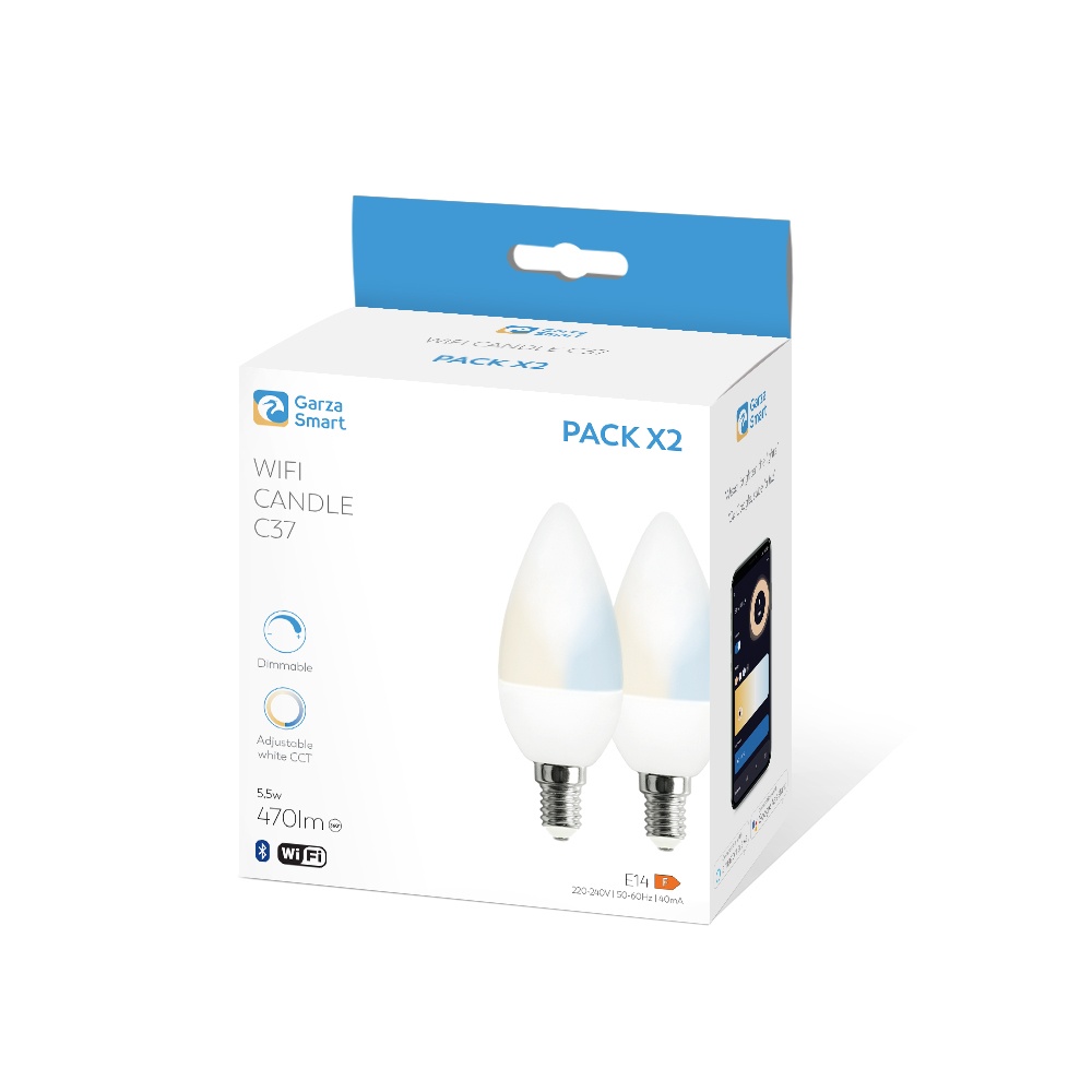 bombilla led regulable de 5,5w con conexión wifi, cct y dimmable; ideal para control de iluminación y ambientación en el hogar.